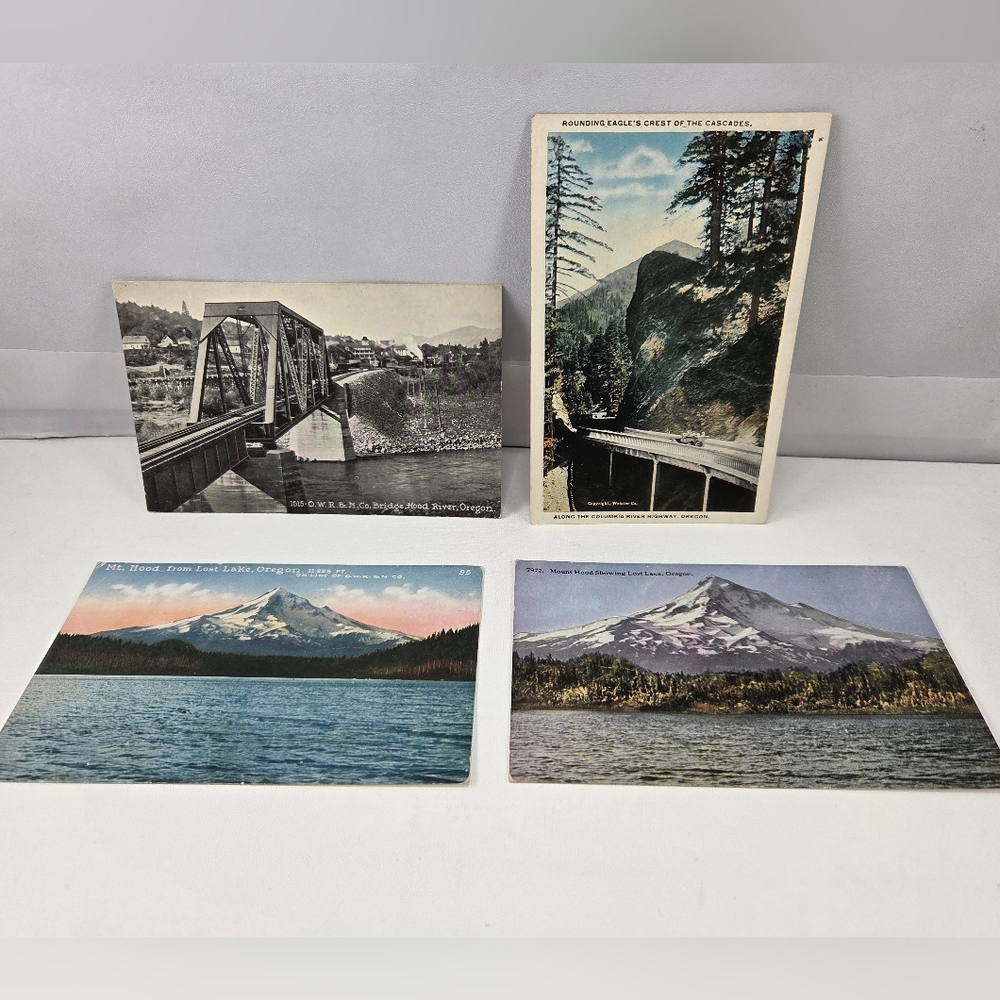 Antique Postcards, 1907-1930, Oregon, Mt Hood & Bridges